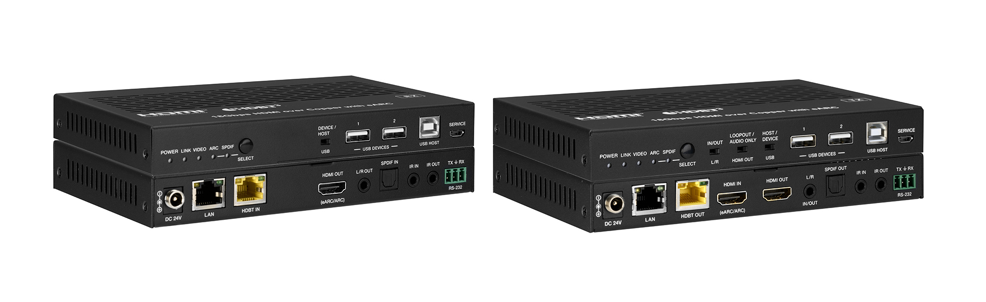 HDBaseT 3.0 4K HDMI Extender Kit with eARC and USB 2.0 - 328ft
