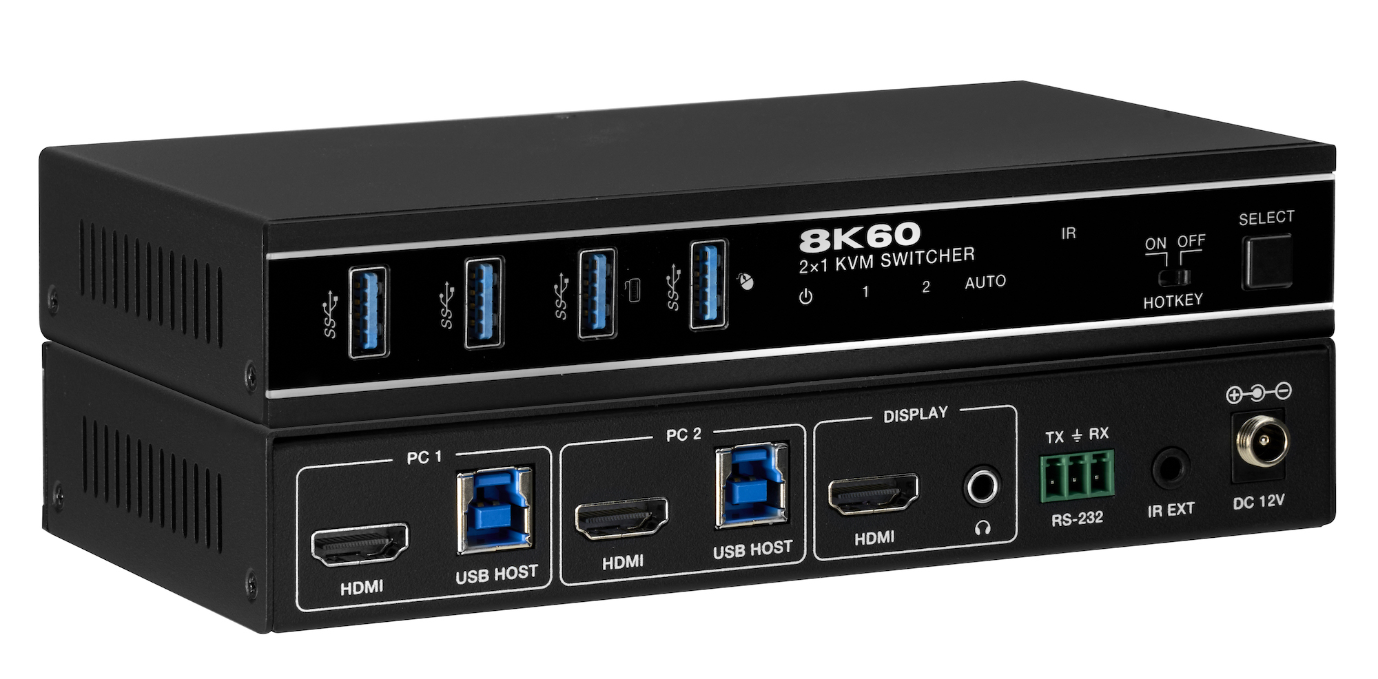 2×1 HDMI 2.1 KVM Switch — 8K60, 4K120, HDCP 2.3 | KVM-2X1HDMI8K