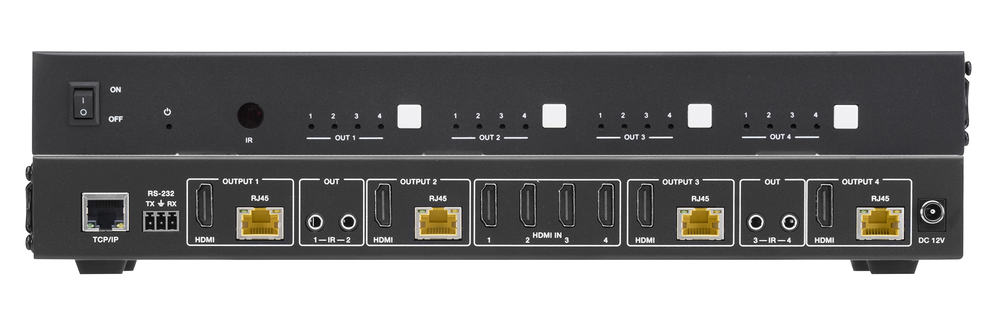 4×4 HDBaseT Matrix Switcher with 4K60 & CAT Extension (70m) | MMX