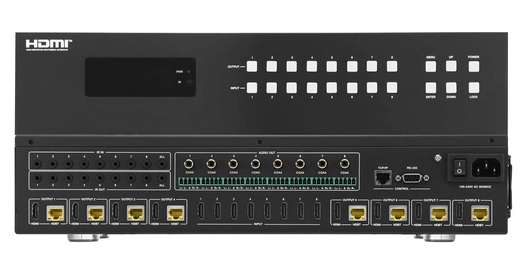 8×8 HDBaseT Matrix Switcher with 4K60 & CAT Extension (150m) | MMX