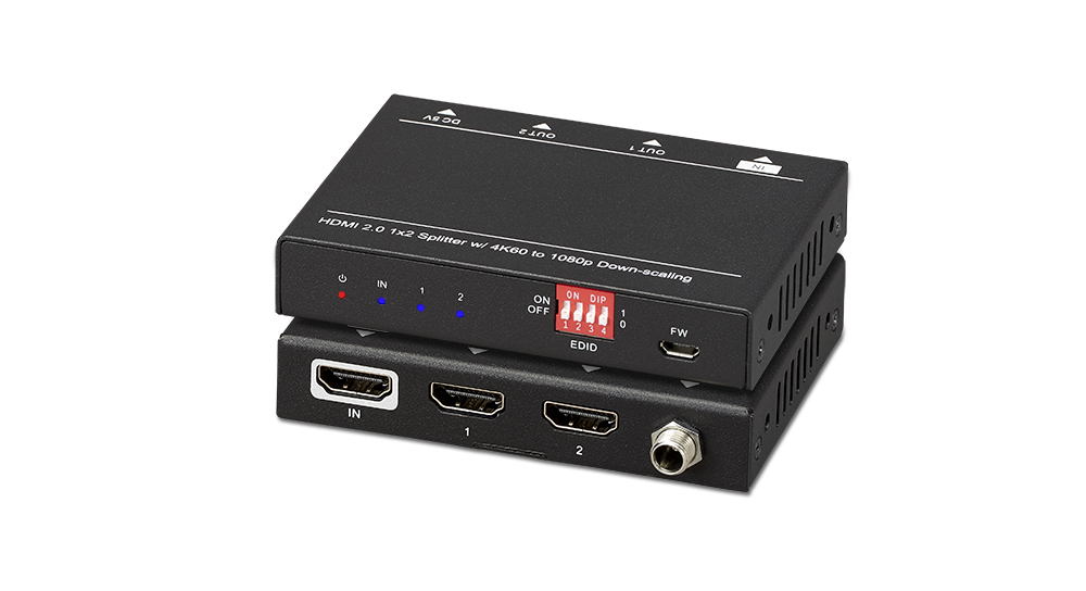 HDMI-SPL-1x2-4K60 - Splitter HDMI, 1 Entrada, 2 Salidas, Resolución…