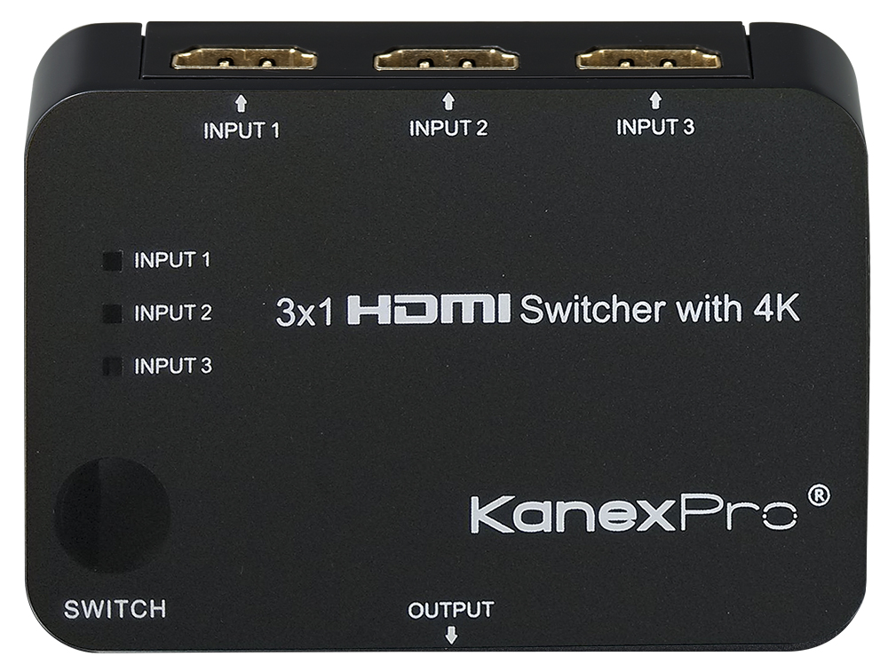 Conmutador HDMI de 4K 3x1